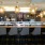 a bar with a large counter